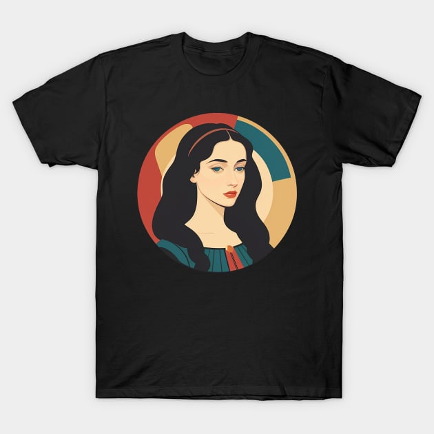 Renaissance Woman Who Really Wishes She Was Somewhere Else T-Shirt by CursedContent